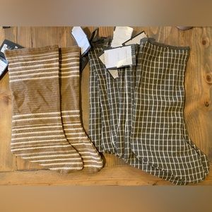 NWT Studio Mcgee stocking bundle. 7 green & 2 beige